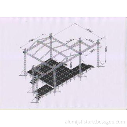 Aluminum 6082-T6 Professional Stage Truss With High Technic